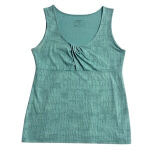 Patagonia Women's Tank Top Bandha Twist‎ Front  Sleeveless Large Outdoor Green